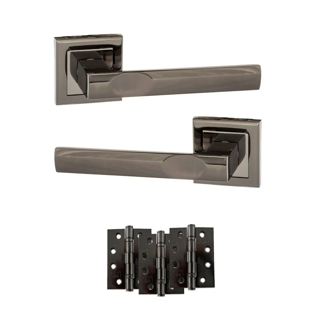 Atlantic S24S Status Kansas on Square Rose Door Handle Pack