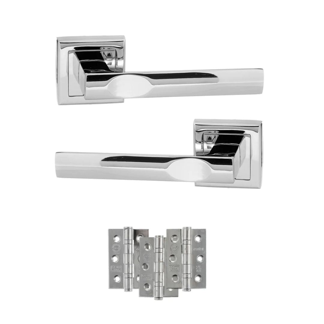 Atlantic S24S Status Kansas on Square Rose Door Handle Pack