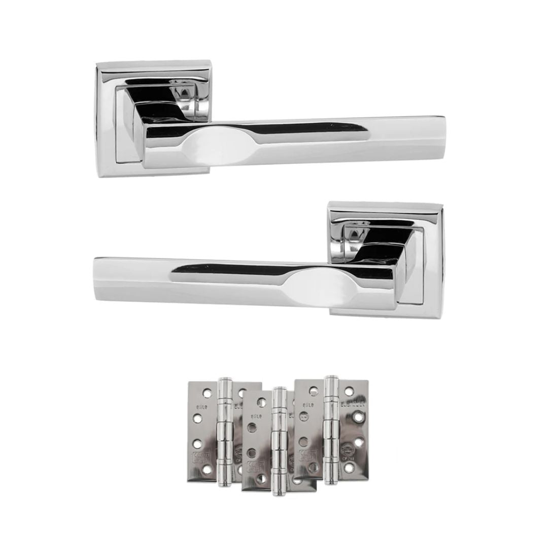 Atlantic S24S Status Kansas on Square Rose Door Handle Pack