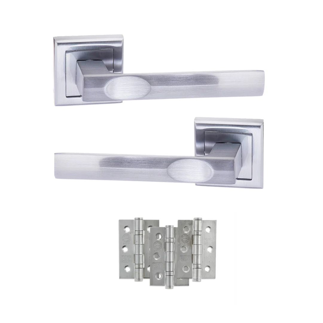 Atlantic S24S Status Kansas on Square Rose Door Handle Pack