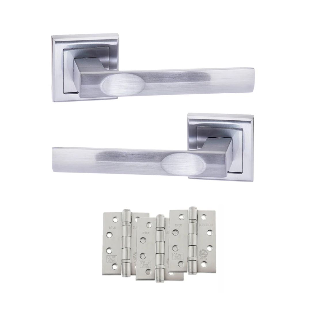Atlantic S24S Status Kansas on Square Rose Door Handle Pack