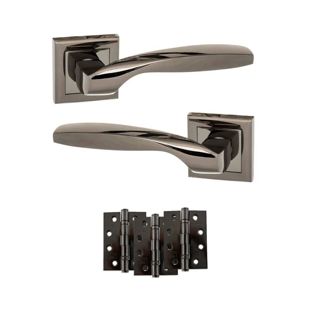Atlantic S25SBN Status Oklahoma on Square Rose Door Handle Pack