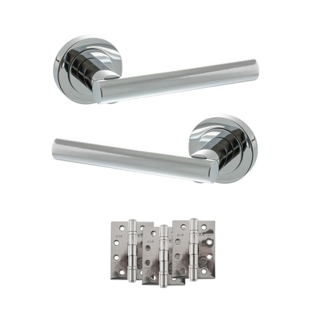Atlantic S28R Status Nebraska on Round Rose Door Handle Pack