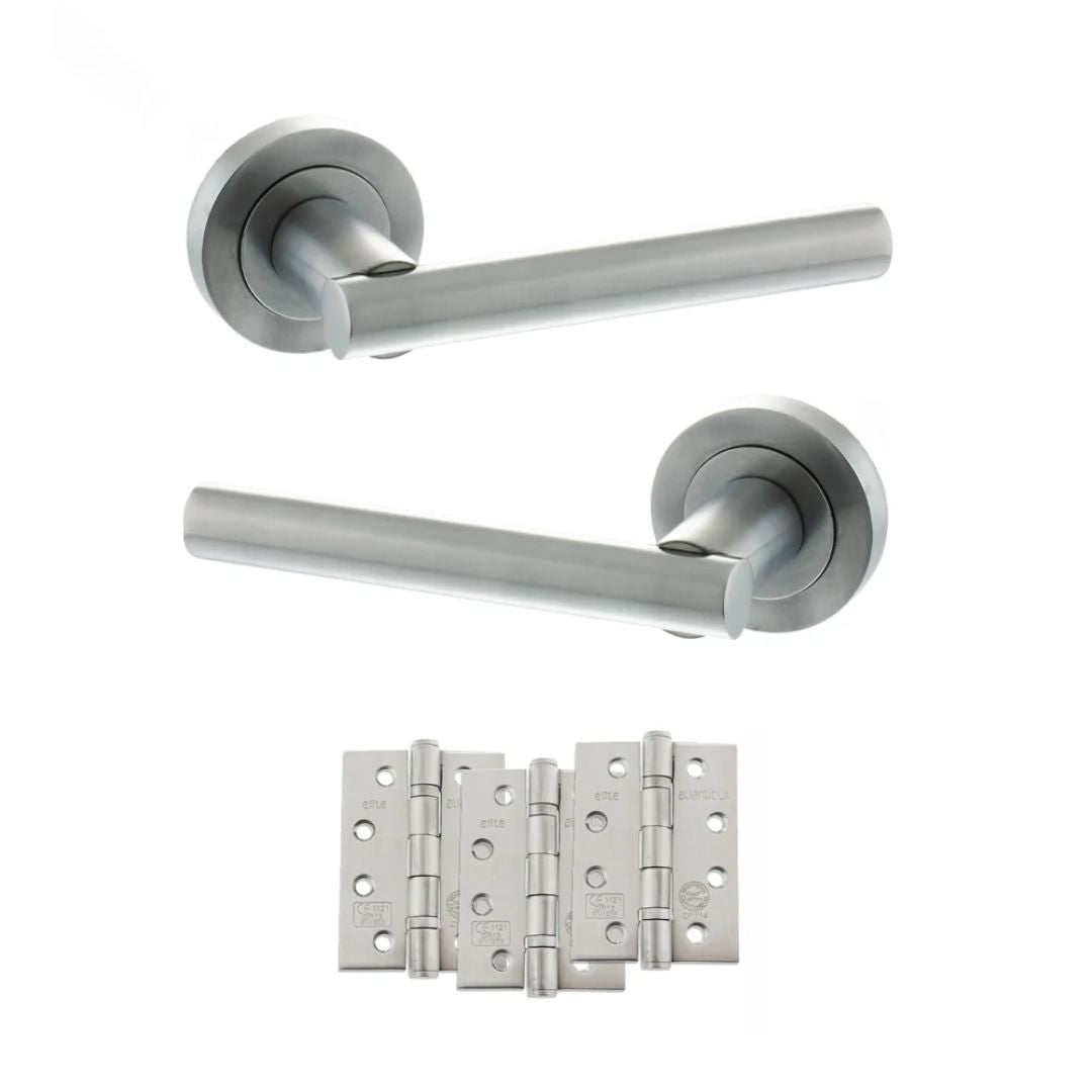 Atlantic S28R Status Nebraska on Round Rose Door Handle Pack