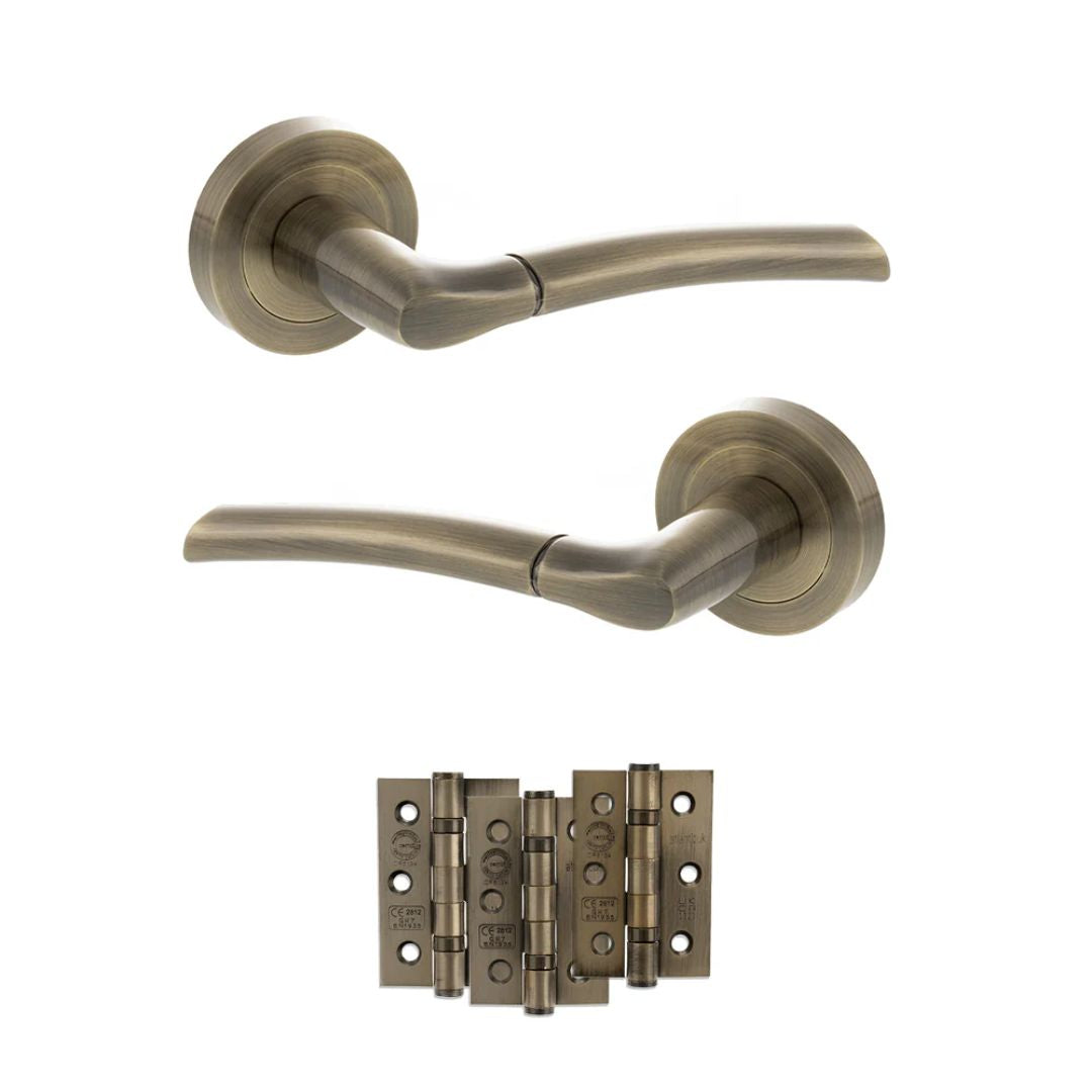 Atlantic S33R Status Indiana on Round Rose Door Handle Pack