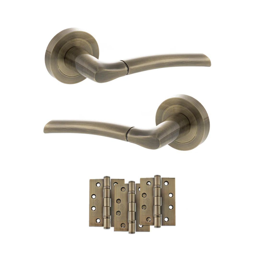 Atlantic S33R Status Indiana on Round Rose Door Handle Pack