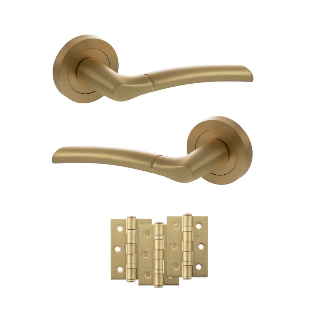 Atlantic S33R Status Indiana on Round Rose Door Handle Pack