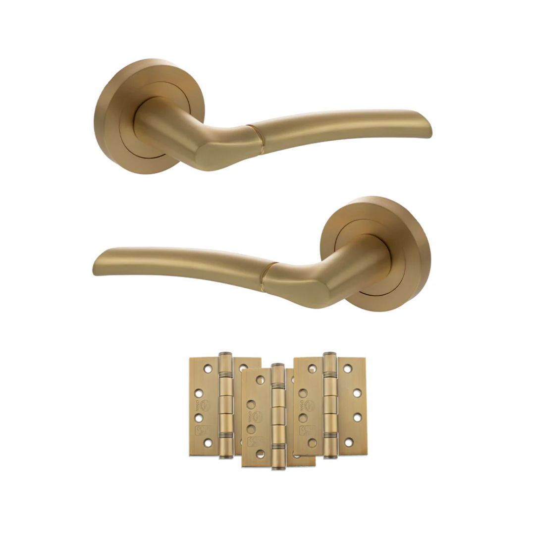 Atlantic S33R Status Indiana on Round Rose Door Handle Pack