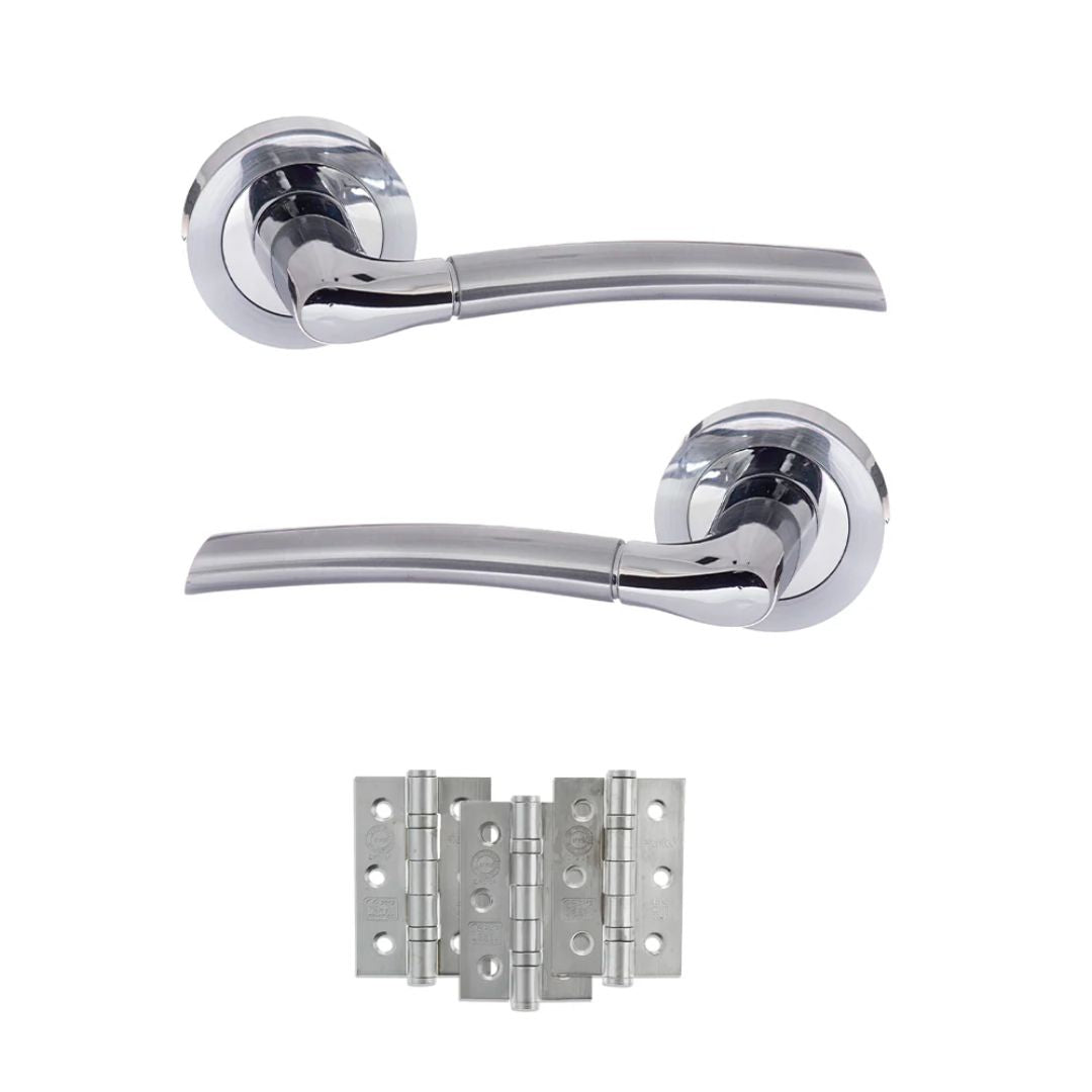 Atlantic S33R Status Indiana on Round Rose Door Handle Pack