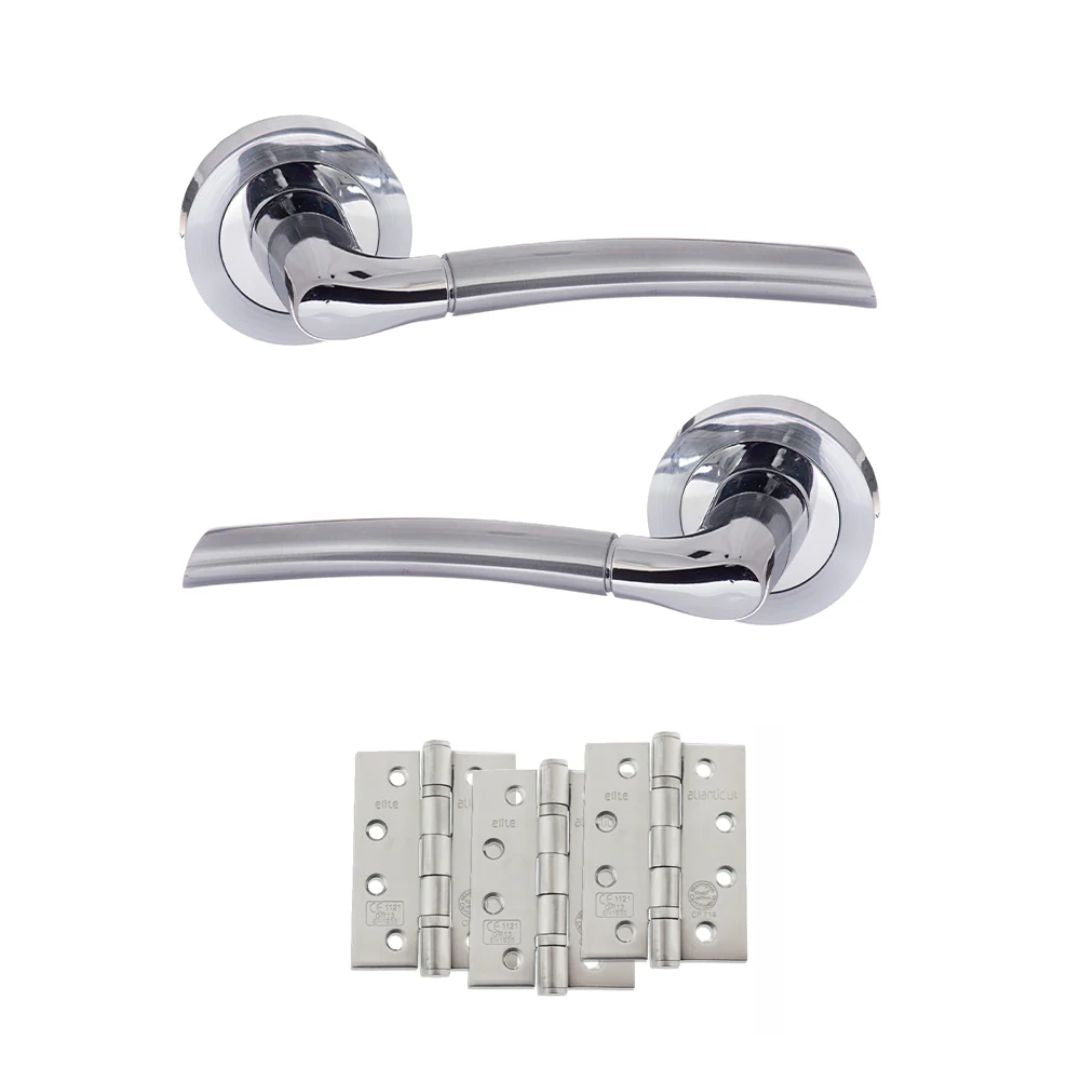 Atlantic S33R Status Indiana on Round Rose Door Handle Pack