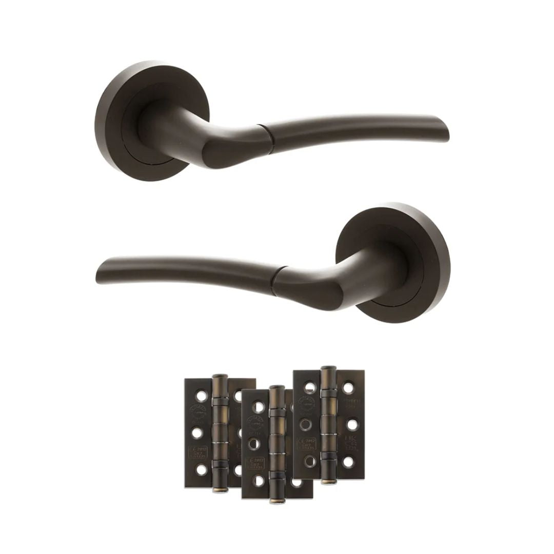 Atlantic S33R Status Indiana on Round Rose Door Handle Pack