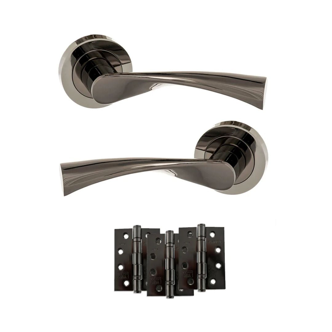Atlantic S34R Status Colorado on Round Rose Door Handle Pack