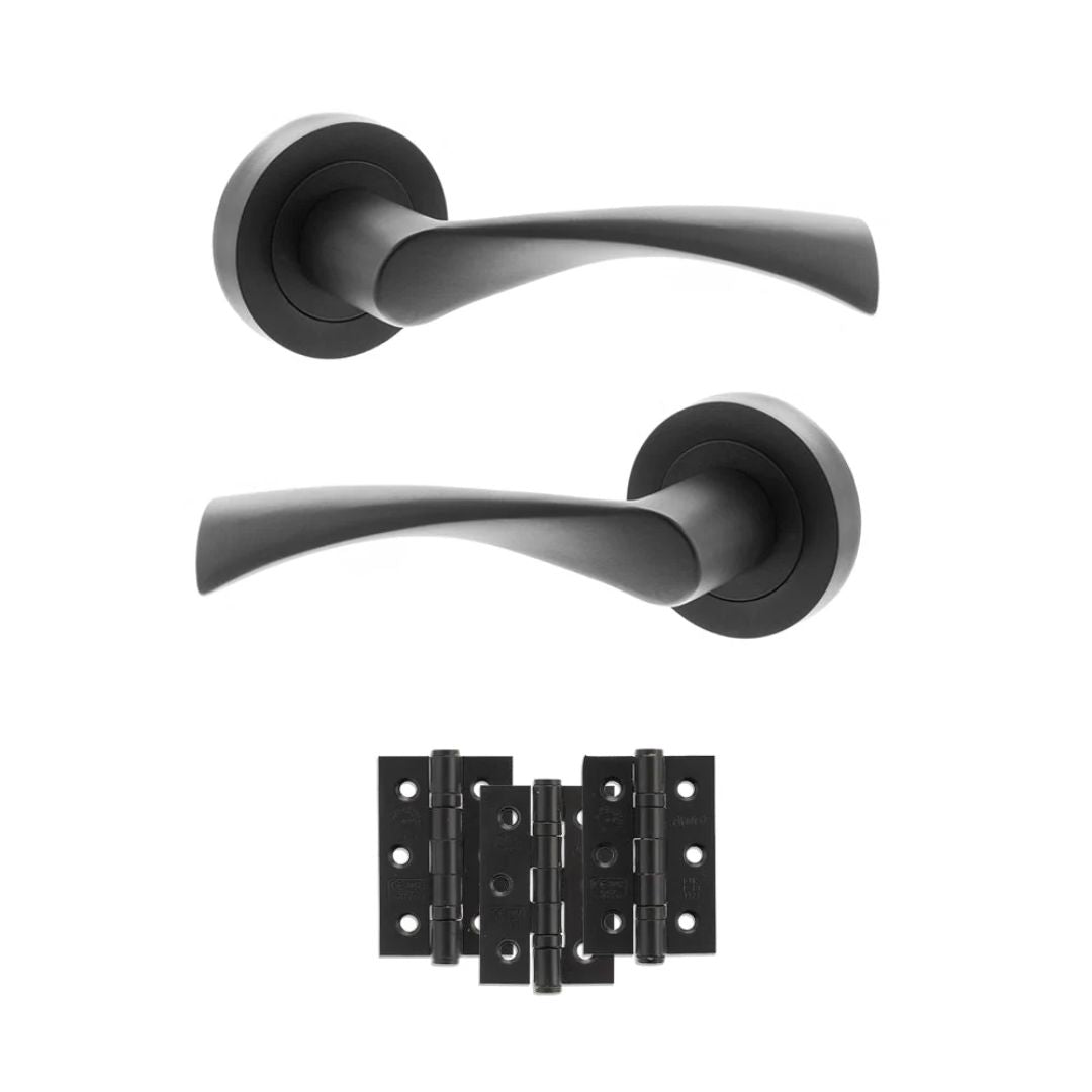 Atlantic S34R Status Colorado on Round Rose Door Handle Pack