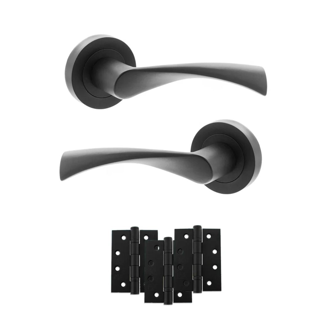 Atlantic S34R Status Colorado on Round Rose Door Handle Pack