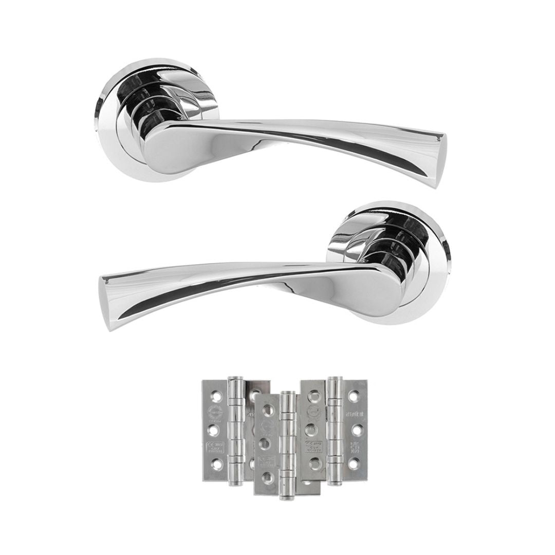 Atlantic S34R Status Colorado on Round Rose Door Handle Pack
