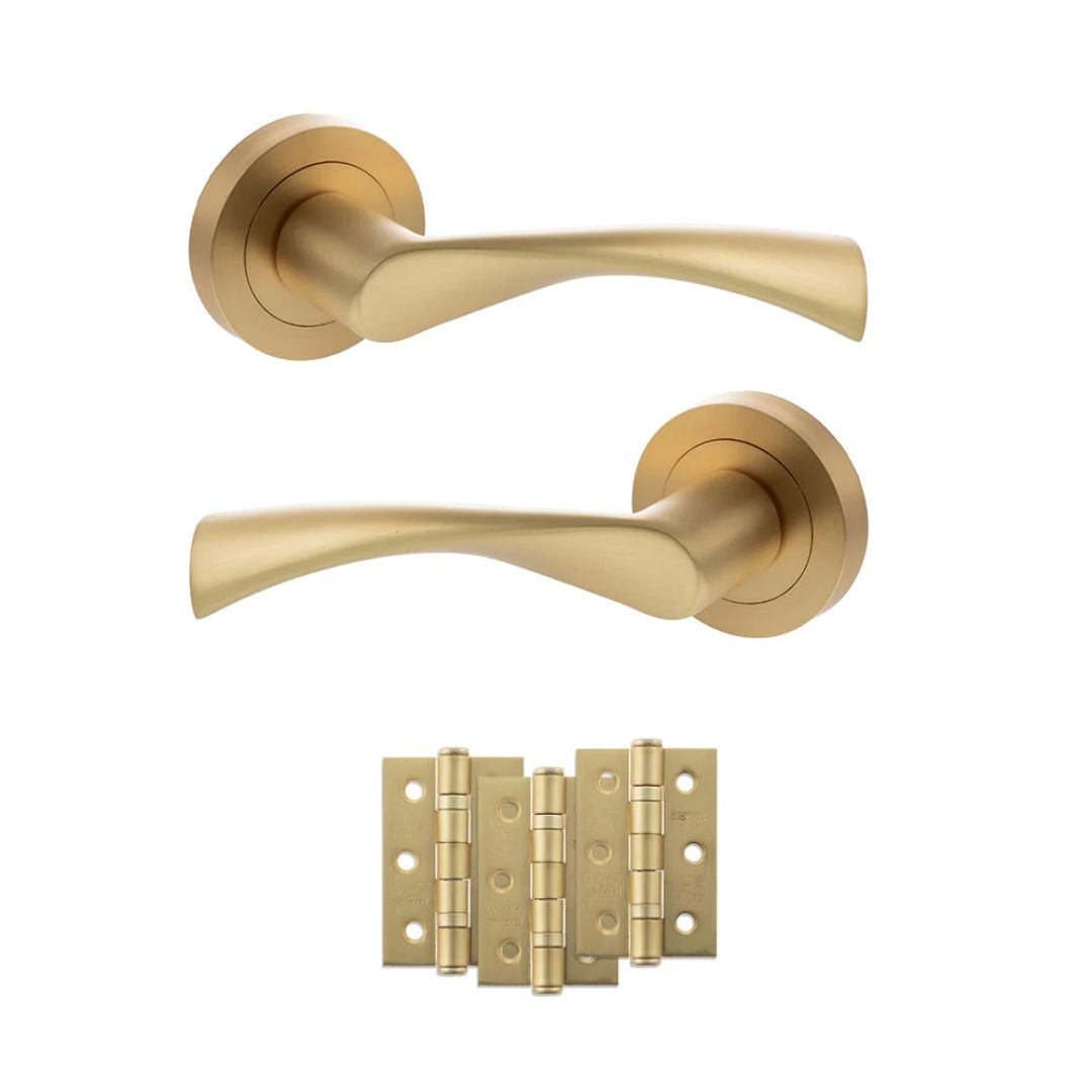 Atlantic S34R Status Colorado on Round Rose Door Handle Pack