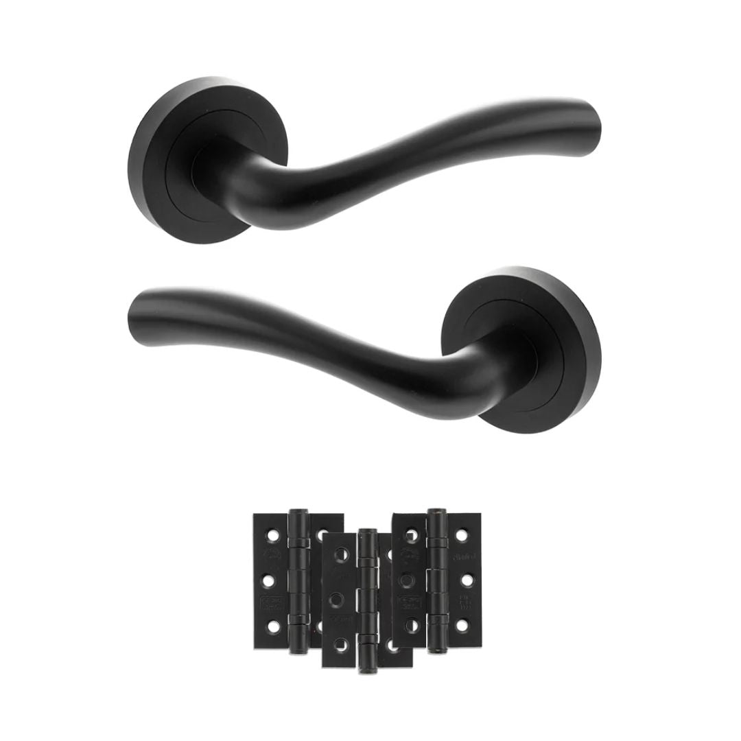 Atlantic S35R Status Texas on Round Rose Door Handle Pack