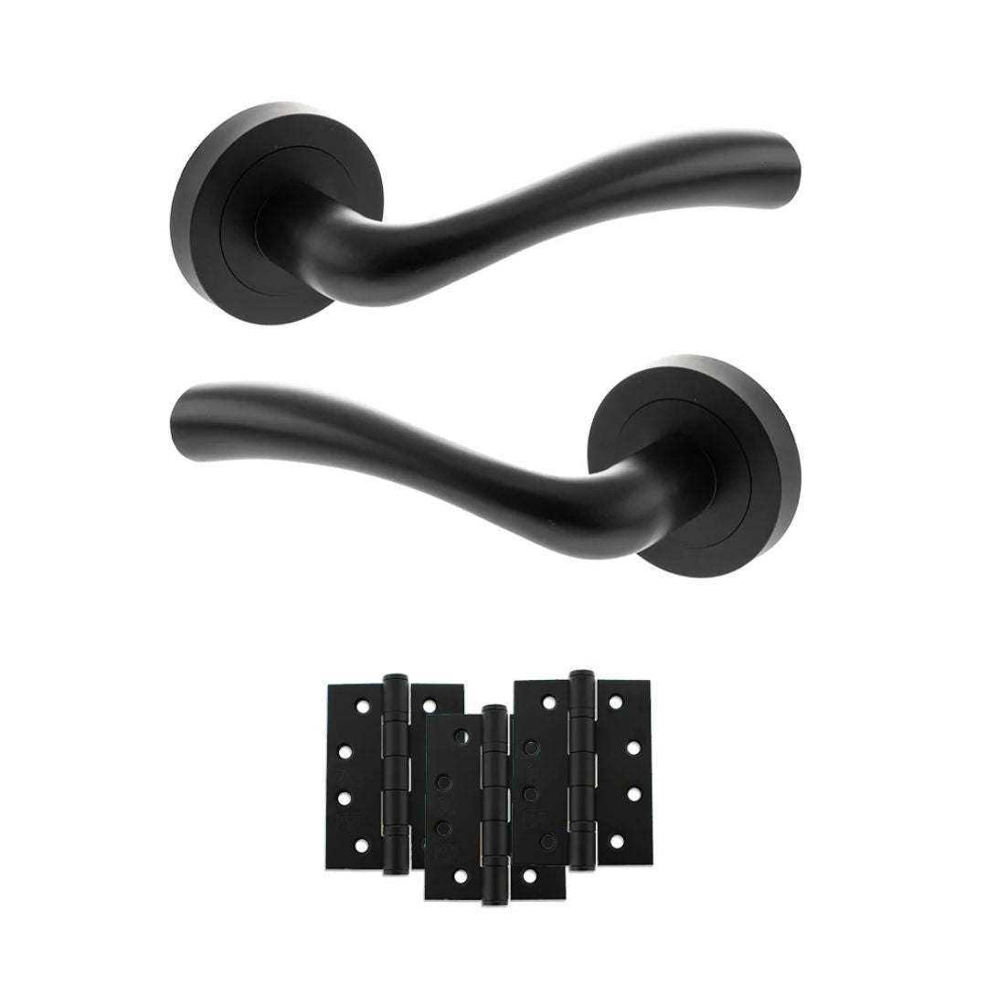 Atlantic S35R Status Texas on Round Rose Door Handle Pack