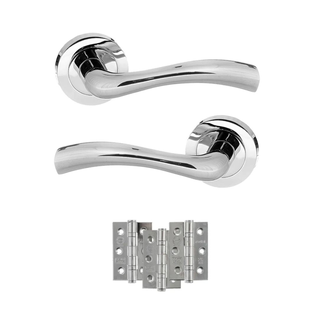 Atlantic S35R Status Texas on Round Rose Door Handle Pack