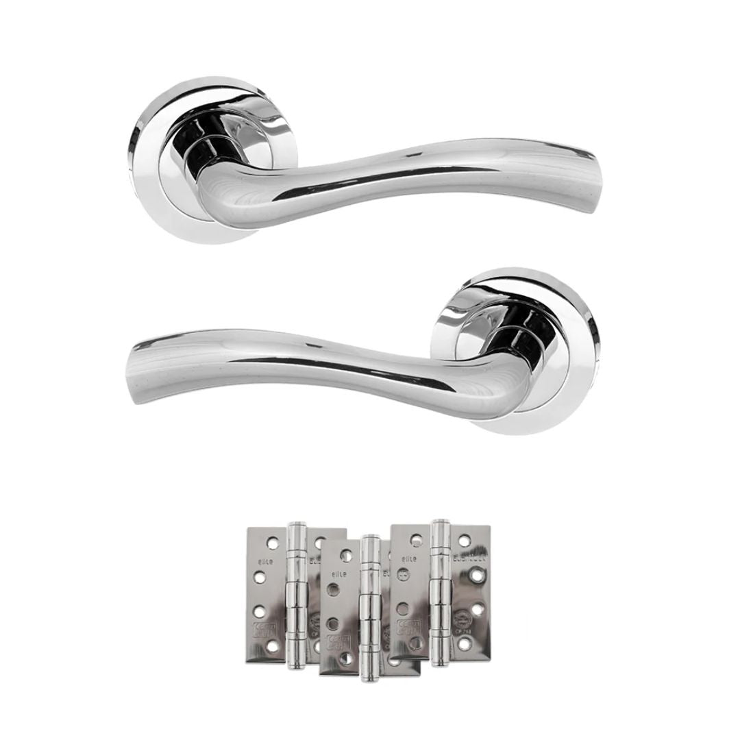 Atlantic S35R Status Texas on Round Rose Door Handle Pack