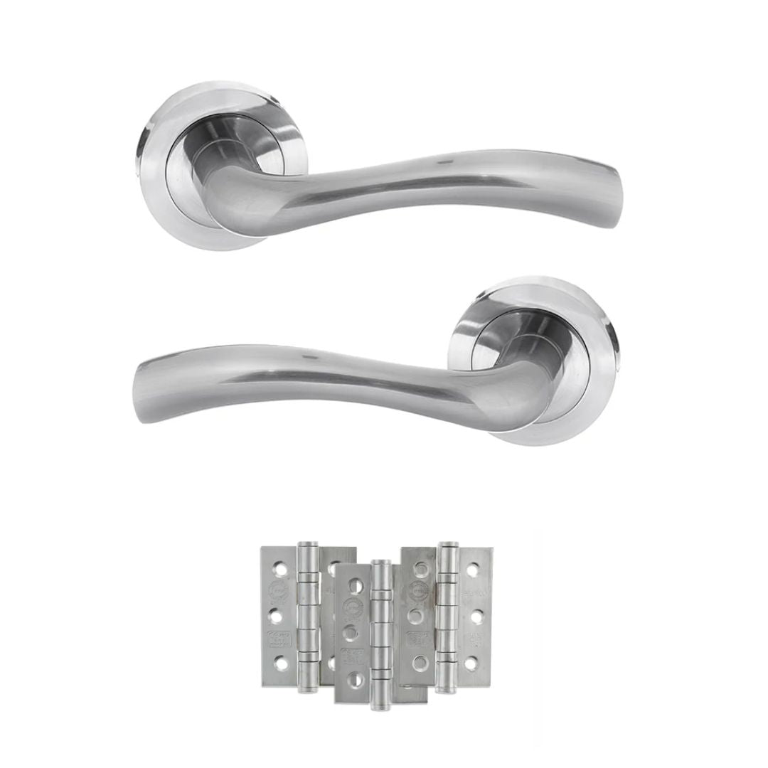 Atlantic S35R Status Texas on Round Rose Door Handle Pack