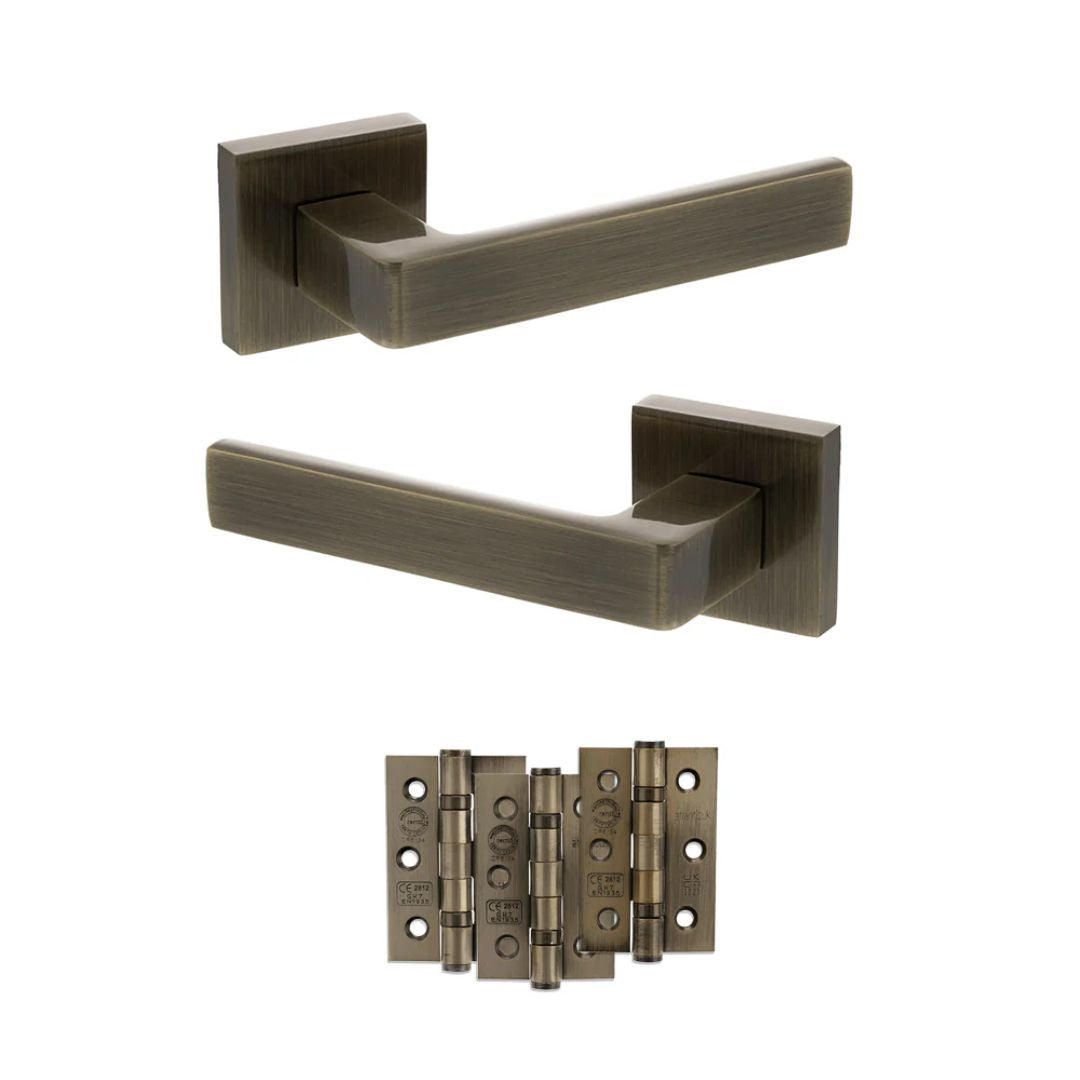 Atlantic S40S Status Montana on Square Rose Door Handle Pack