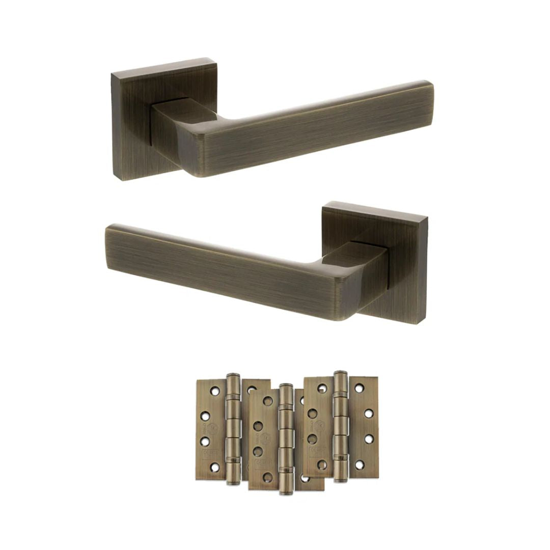 Atlantic S40S Status Montana on Square Rose Door Handle Pack