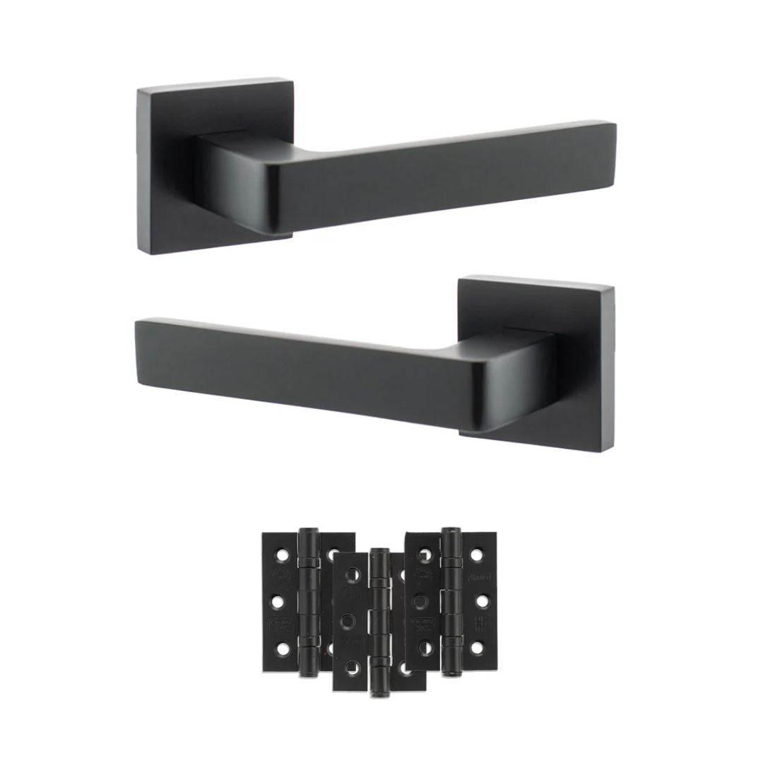 Atlantic S40S Status Montana on Square Rose Door Handle Pack
