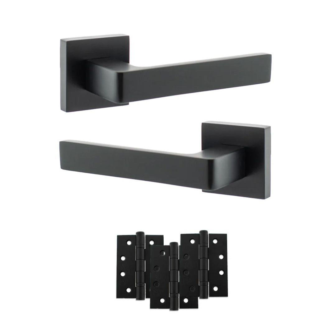 Atlantic S40S Status Montana on Square Rose Door Handle Pack