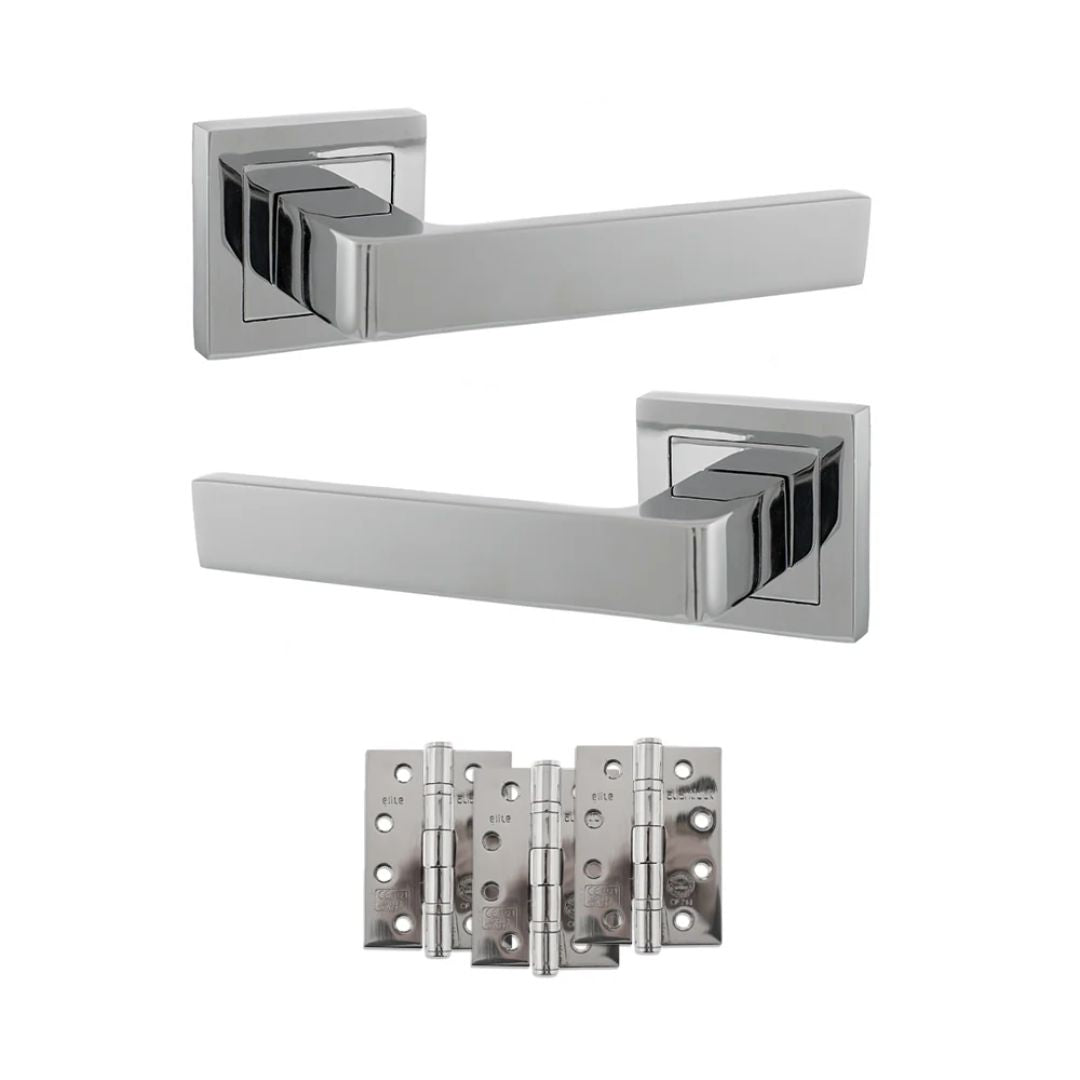 Atlantic S40S Status Montana on Square Rose Door Handle Pack