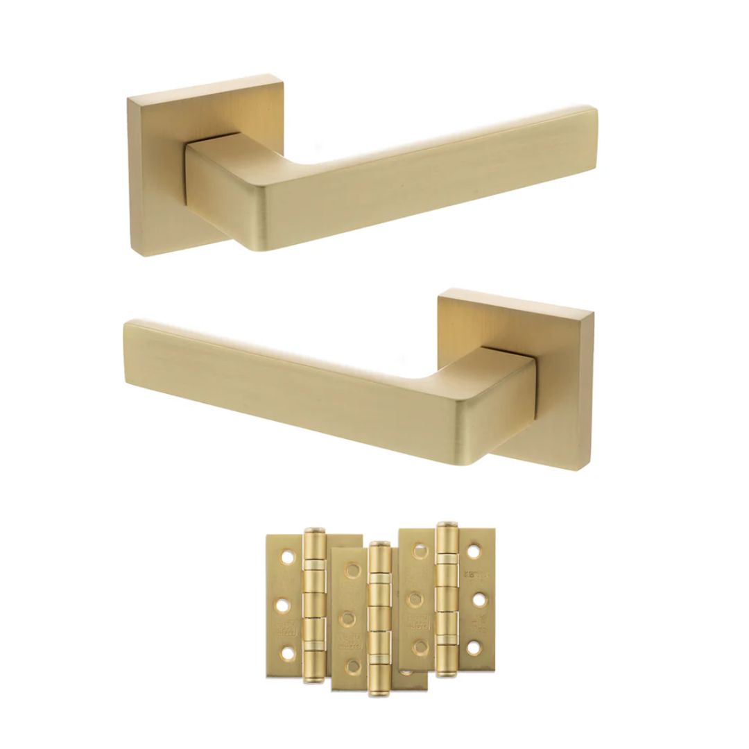 Atlantic S40S Status Montana on Square Rose Door Handle Pack