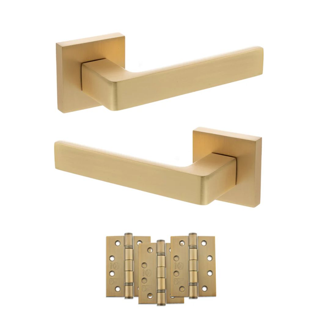 Atlantic S40S Status Montana on Square Rose Door Handle Pack