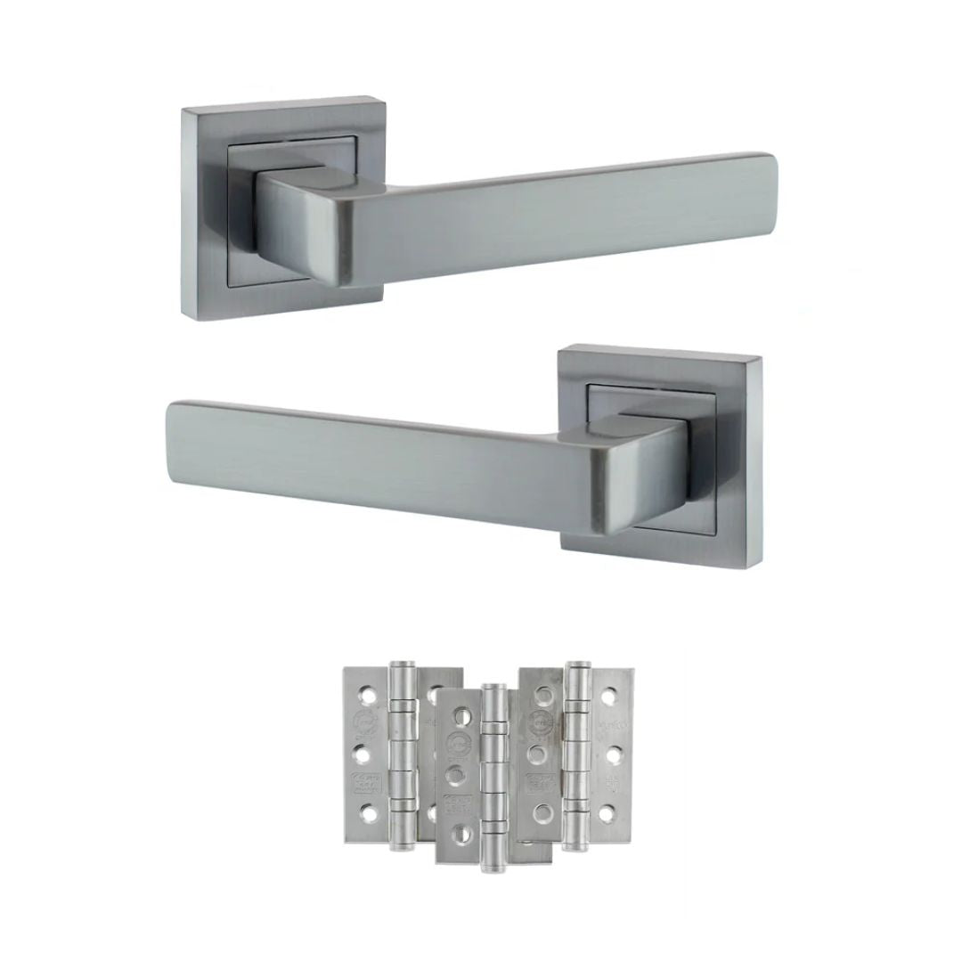 Atlantic S40S Status Montana on Square Rose Door Handle Pack