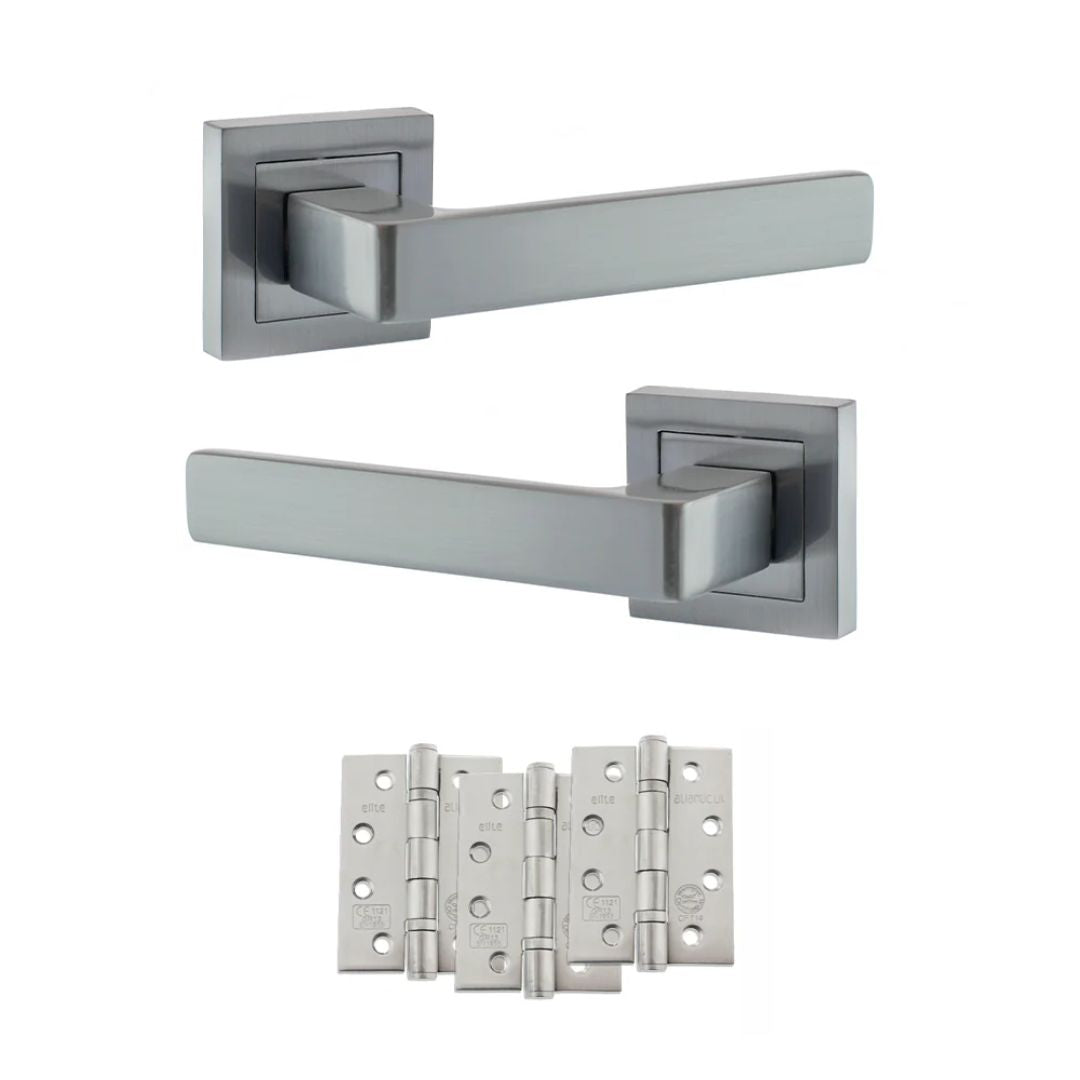 Atlantic S40S Status Montana on Square Rose Door Handle Pack