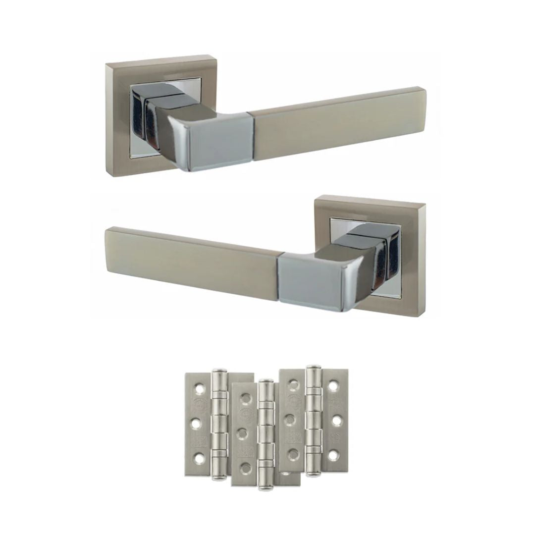 Atlantic S40S Status Montana on Square Rose Door Handle Pack