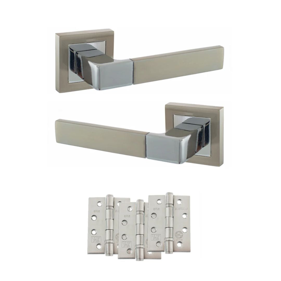 Atlantic S40S Status Montana on Square Rose Door Handle Pack