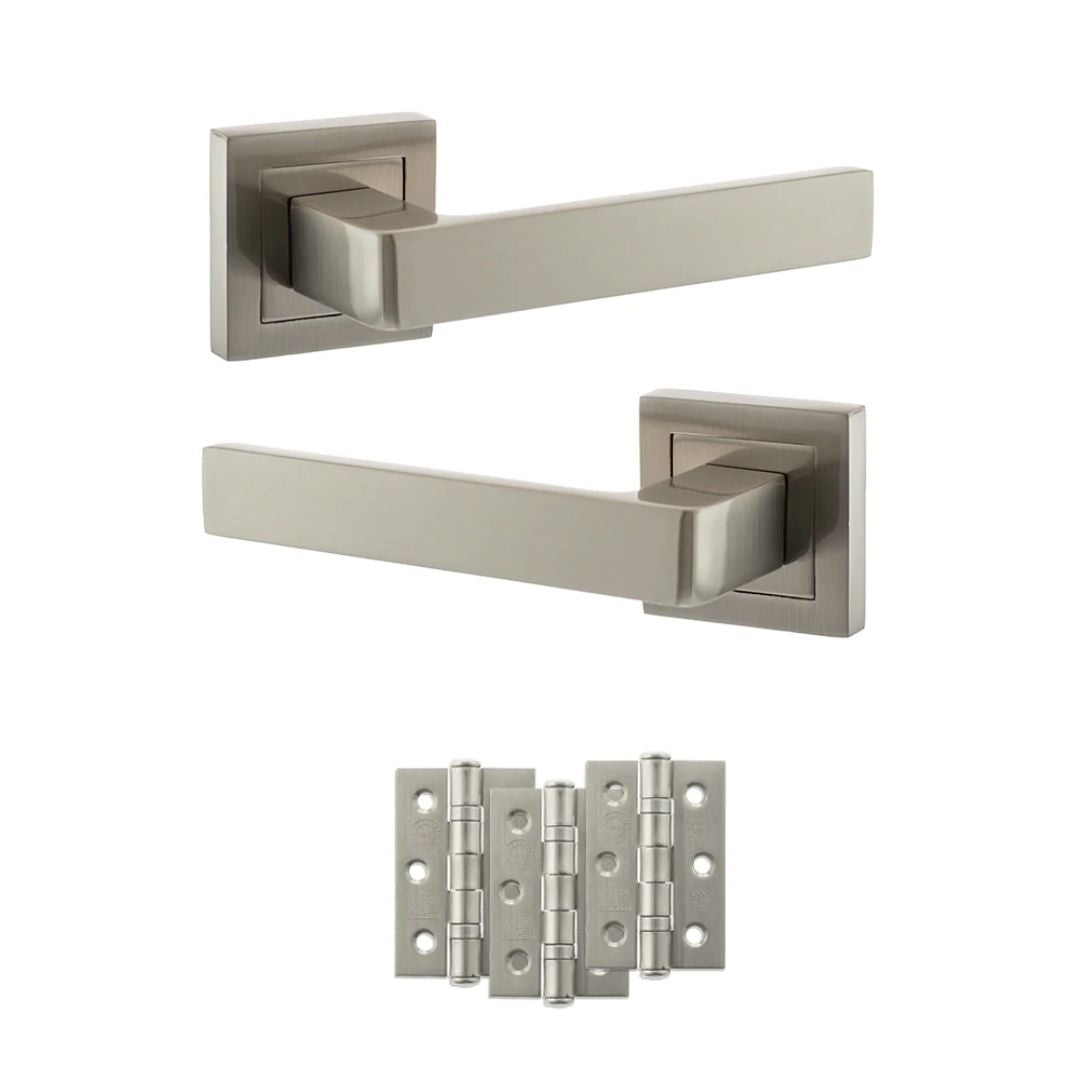 Atlantic S40S Status Montana on Square Rose Door Handle Pack