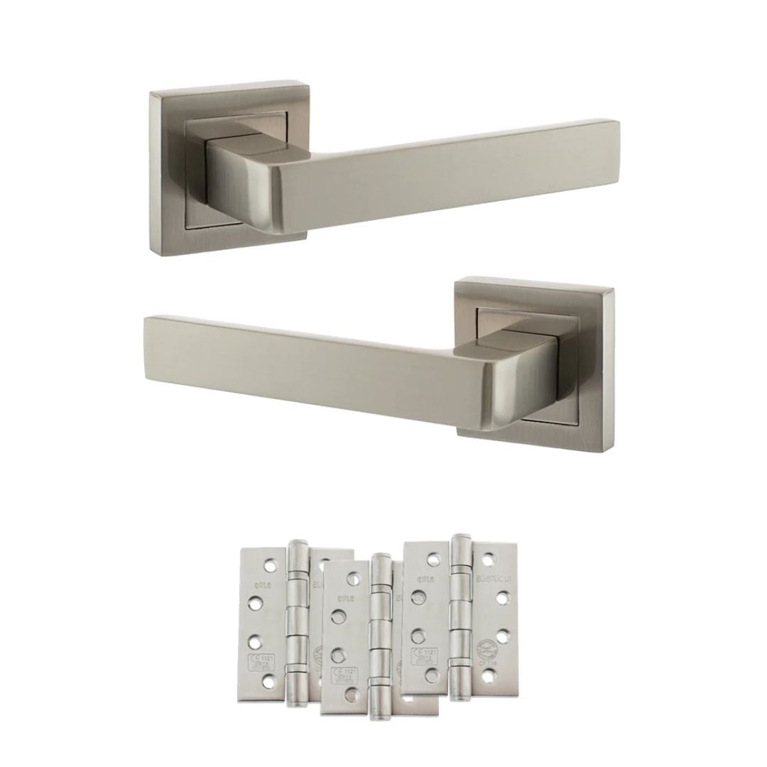 Atlantic S40S Status Montana on Square Rose Door Handle Pack