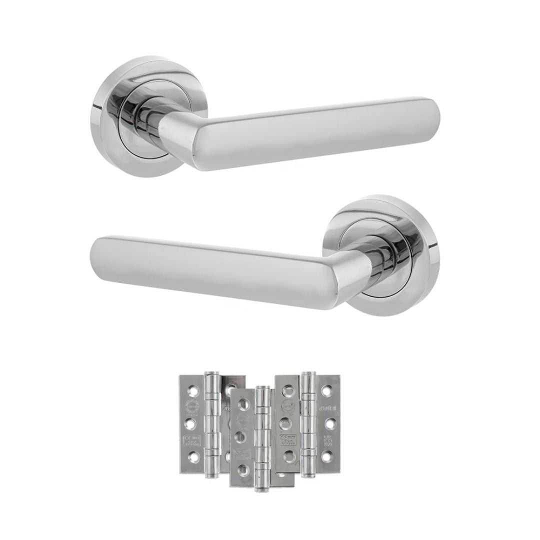 Atlantic S42R Status Carolina on Round Rose Door Handle Pack