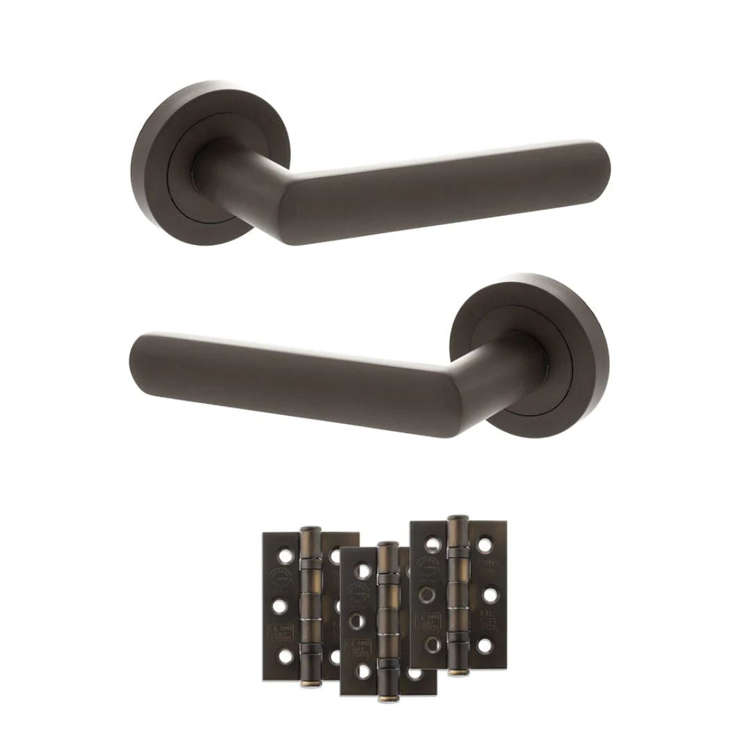 Atlantic S42R Status Carolina on Round Rose Door Handle Pack