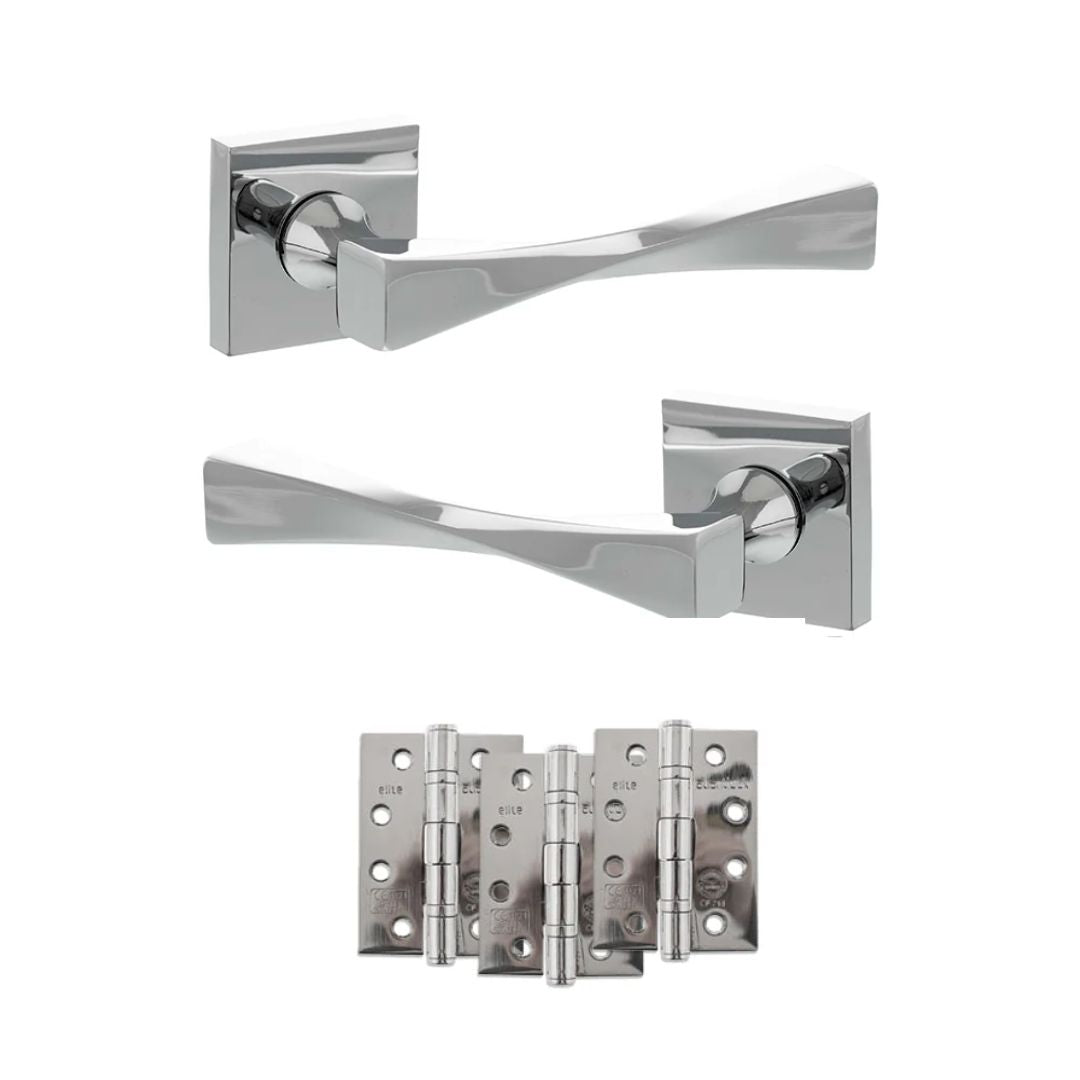 Atlantic SP190 Senza Pari Guido on Square Rose Door Handle Pack