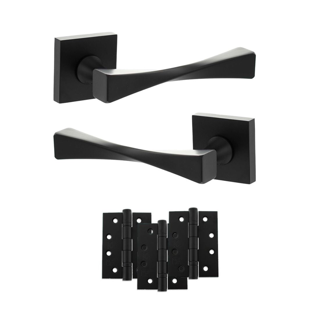 Atlantic SP190 Senza Pari Guido on Square Rose Door Handle Pack