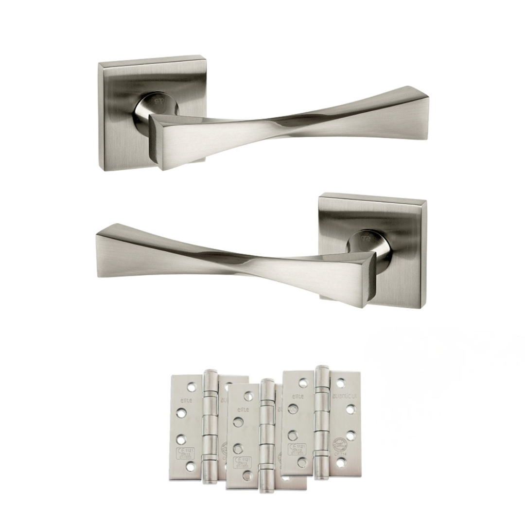 Atlantic SP190 Senza Pari Guido on Square Rose Door Handle Pack