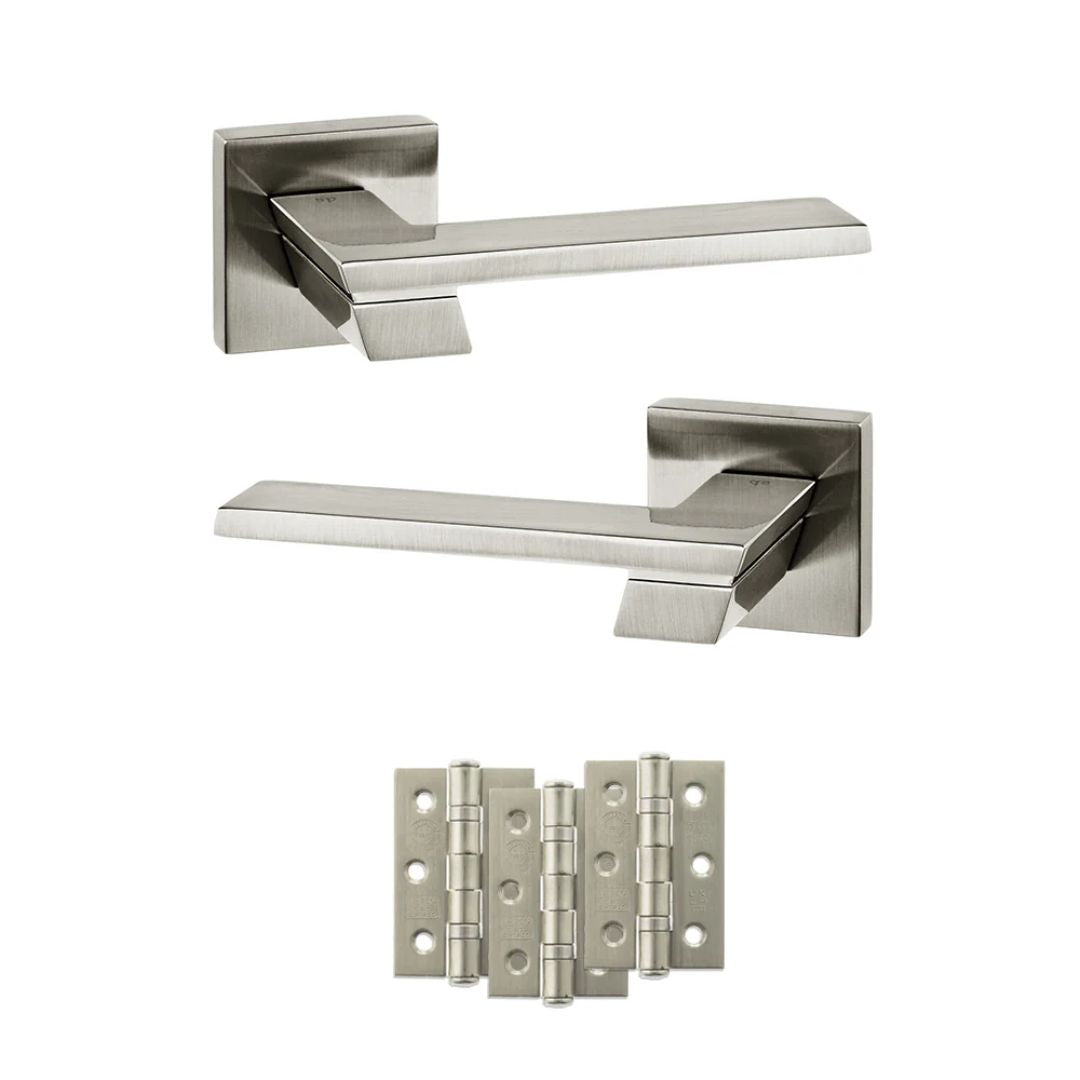 Atlantic SP203SN Senza Pari Giovanni on Square Rose Door Handle Pack