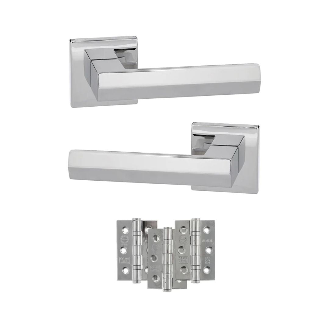 Atlantic SP216 Senza Pari Davoli on Square Rose Door Handle Pack