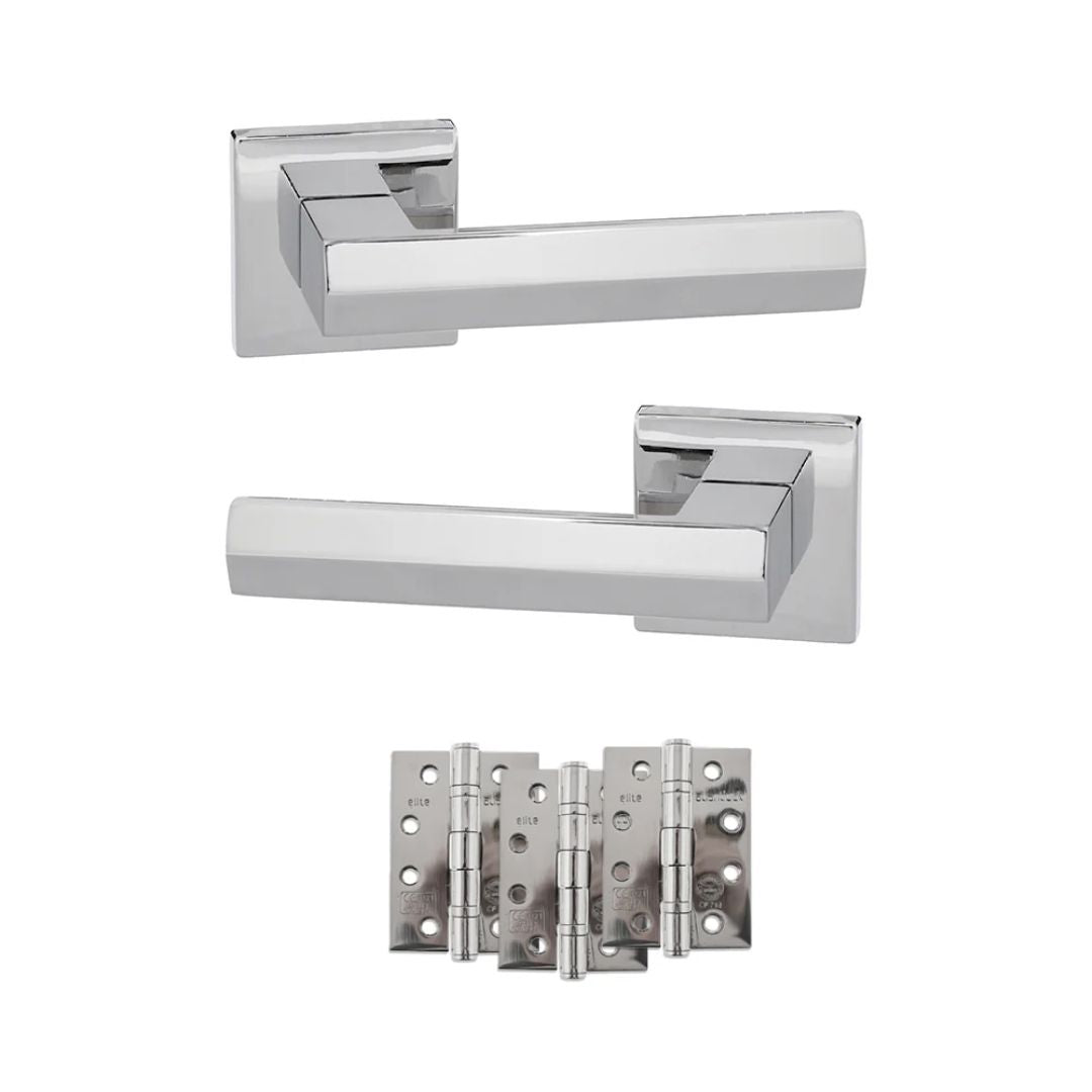 Atlantic SP216 Senza Pari Davoli on Square Rose Door Handle Pack