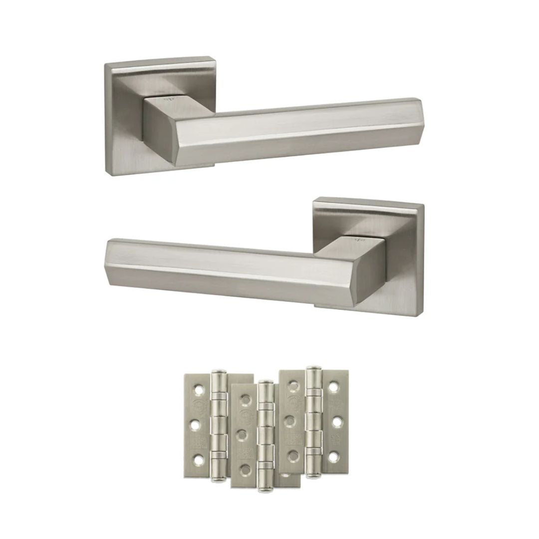 Atlantic SP216 Senza Pari Davoli on Square Rose Door Handle Pack