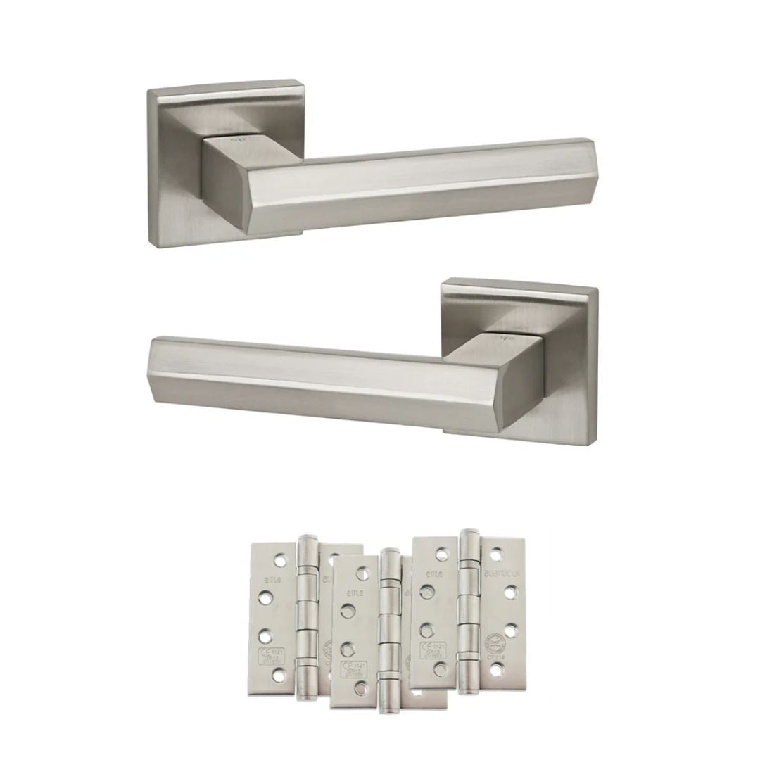 Atlantic SP216 Senza Pari Davoli on Square Rose Door Handle Pack