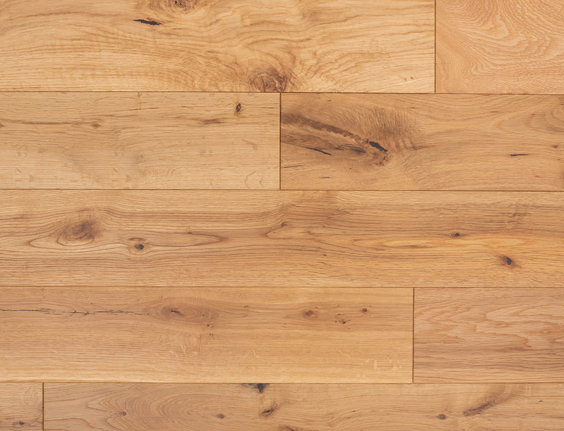 Greenwood Oak Natural Brushed Plank Engineered Wood Flooring | UV Oiled | 125 x 300-1200 x 14/3mm