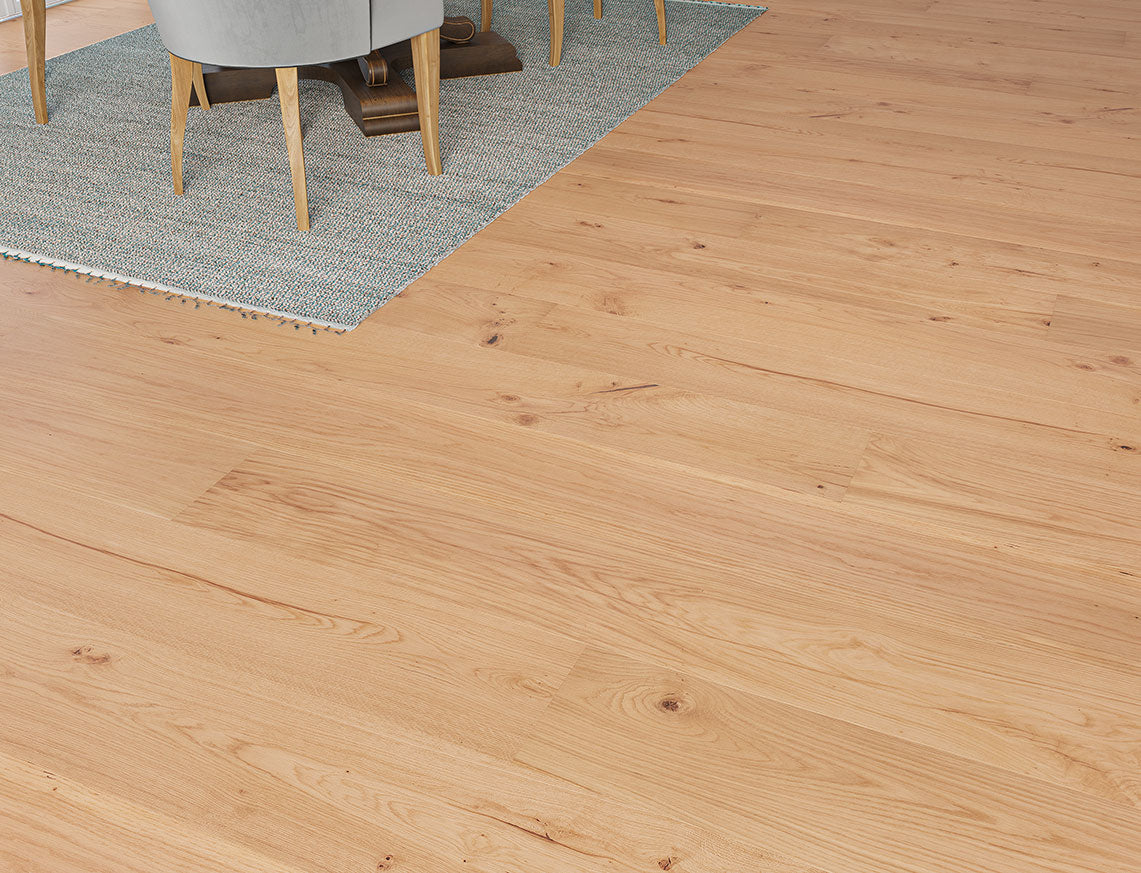 Galloway Oak Natural Brushed Plank Engineered Wood Flooring | UV Oiled | 240 x 2200 x 20/6mm